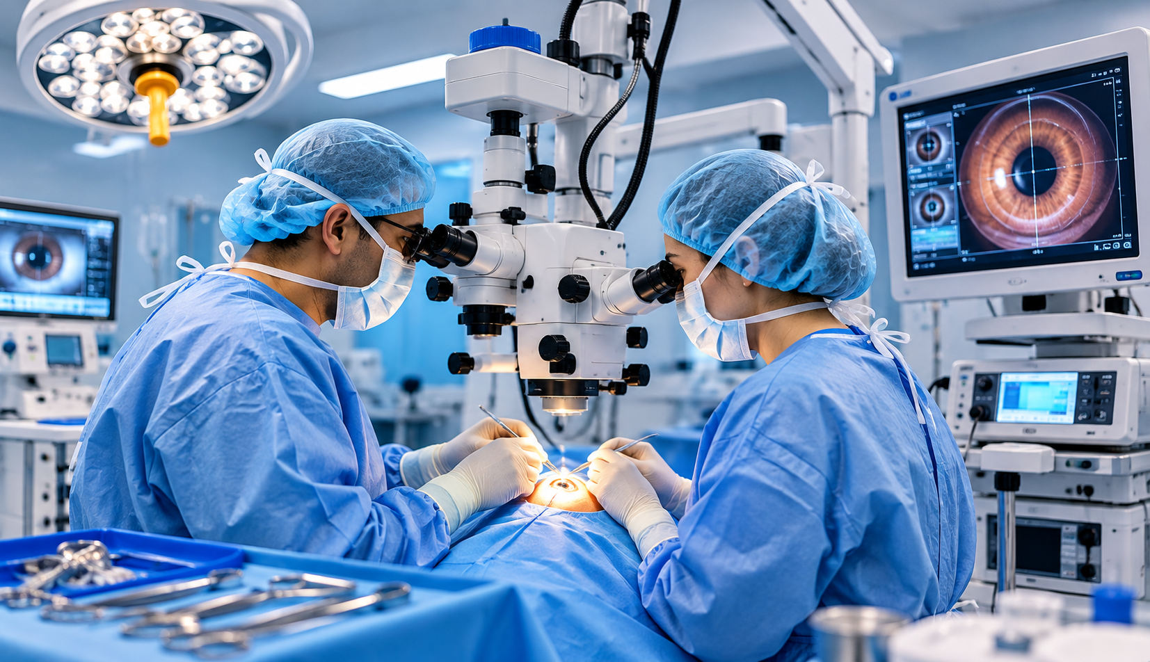 Modern Eye Examination Setup